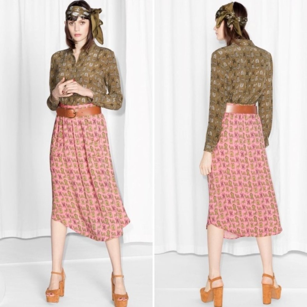 & Other Stories - Tiger Midi Skirt (NWT)